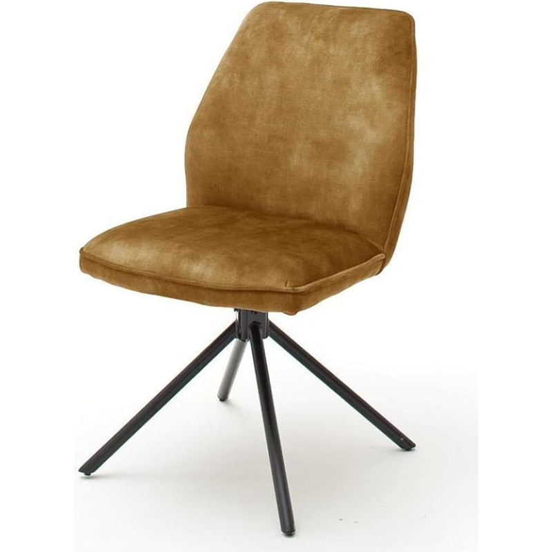 möbelando Ottawa III Valgomojo kėdė Minkšta virtuvės kėdė 2 dalių rinkinys Curry