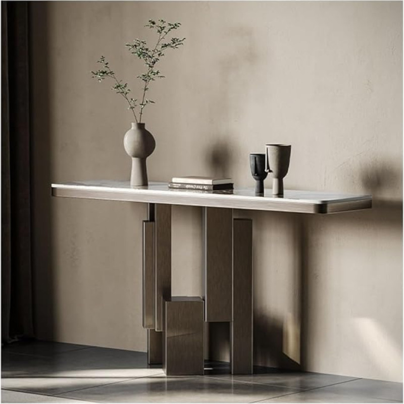 RYUQW3RE Eingangstisch, Weißer Kunstmarmor-Konsolentisch, Eingangsbereich, Sofatisch for Wohnzimmer und Schlafzimmer Konsolentisch(S)