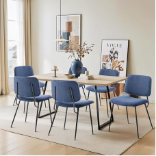 COLAMY Valgomojo kėdės, 6 kėdžių rinkinys, modernios virtuvės kėdės, valgomojo kėdės, minkštos kėdės, valgomojo kėdės, valgomojo kėdės, pietų kėdės, audinys,