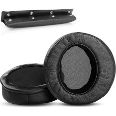 YunYiYi Replacement Ear Pads Ear Pads Compatible with Denon AH-D2000 AH-D5000 AH-D7000 AH-D1100 AH-D5200 AH-D7200 AH-D9200 Headphones Protein Leather Ear Cups Cover (Ear Pads + Headband)