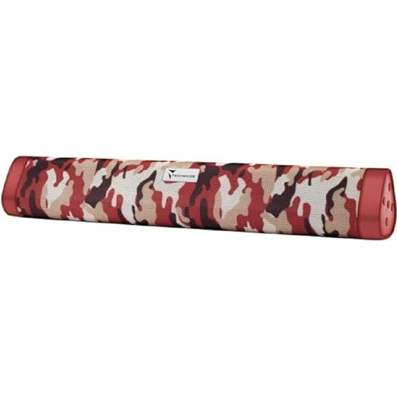 Techmade Soundbar | Speaker | Wireless Portable Speaker TM-A15-CAMR Red Camouflage for PC