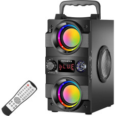 Bluetooth Speaker, 40W (60W Peak) Portable Bluetooth Speaker with Lighting, Wireless Stereo Speakers with Rich Bass and Double Subwoofer