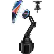 Oilcan Car Mobile Phone Holder Magnet [Pack of 2] Mobile Phone Drink Holder Car Mount Mag-Safe & Mobile Phone Car Holder Ventilation with 2 Metal Rings for iPhone 15 Pro Max 14/13 & Mag-Safe Case, All