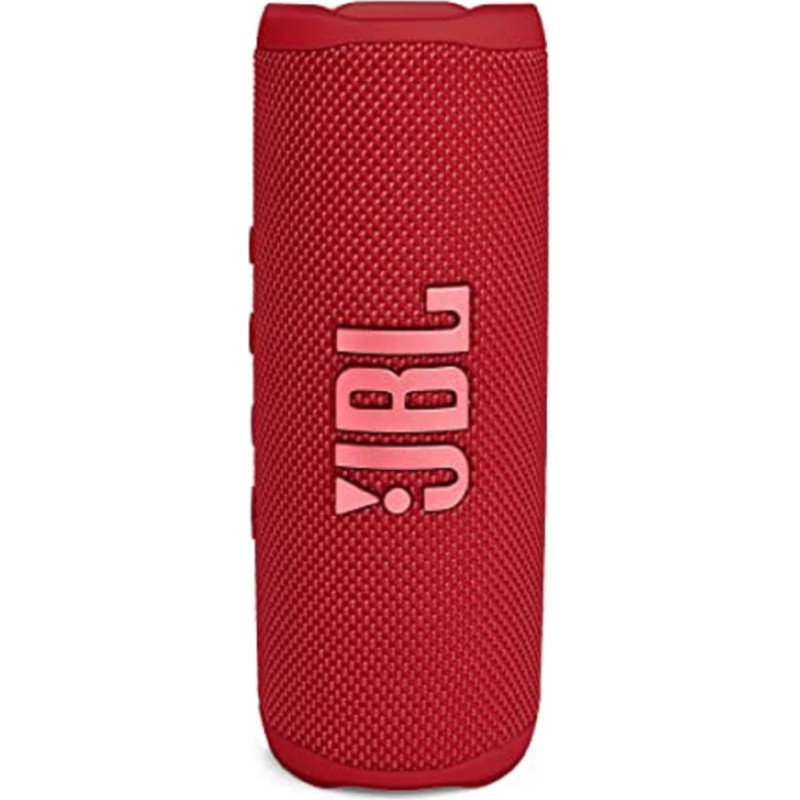 JBL Flip 6 Bluetooth Box in Red: Waterproof, portable speaker with 2-way speaker system for powerful sound, up to 12 hours of wireless music playback.