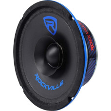 Rockville Mid-Bass Driver Car Speaker, Mid-Range 4 Ohm, Double Cylinder 6.5 Inch 4 Ohm Dual Cone