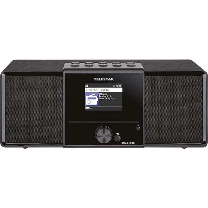 TELESTAR DIRA S 32i CD - Internet Radio/DAB+ Radio (Stereo, CD Player, Streaming Services, USB Recording, Bluetooth Transmission and Receive Function) - Black