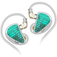 Yinyoo KZ AS16 PRO In-Ear Headphones, 8 Balanced Armature Drivers Stage Studio HiFi IEM in Ear Monitor, Noise Isolation, 3.5 mm Gaming Earphones for Musicians Singer (Cyan, No Microphone)