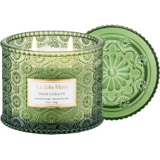 LA JOLIE MUSE Starlit Golden Fir Scented Candle, Aroma Candles for Home, Large 2 Wick Soy Candle, Scented Candle Gift, Clean Burning Candles, 12oz