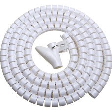 Cable Tidy 16mm x 2m Cable Management Organizer Flexible Cable Protector Cable for TV PC Cable White