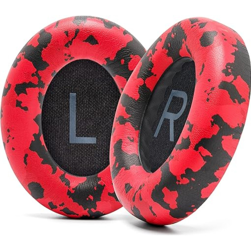 WC Wicked Cushions Improved Replacement Ear Pads for Bose 700 Noise Cancelling Headphones (NC700) - Softer PU Leather, Luxury Memory Foam, Extra Thickness, Extra Durable | Red Camo