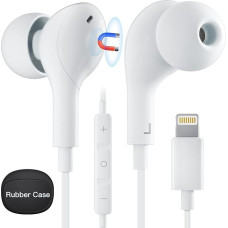 iPhone Headphones with Cable - Lightning Headphones with Cable In-Ear Headphones Lighting Connection Microphone and Volume Control [Apple MFi Certified] Compatible with iPhone 14/13/12/11/SE