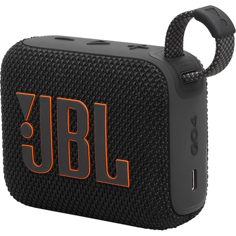 JBL Go 4 in Black - Portable Bluetooth Speaker Box with JBL Pro Sound, Deep Bass and Playtime Boost Function - Waterproof and Dustproof - 7 Hours Runtime