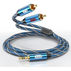 EMK 2RCA Cable 3.5 mm to 2 RCA Audio Cable 3.5 AUX Male to 2RCA (L&R) Cable Connects Smartphone, Amplifier, Active Speaker, Turntable, Car Radio (3 M)