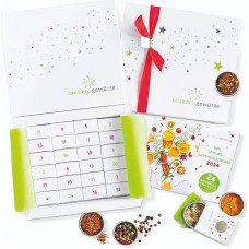 Zauber der Gewürze Spice Advent Calendar 2024, 24 High-Quality Spices to Try with Recipes for the Advent and Christmas Season, Christmas Calendar for Gourmets and Hobby Chefs