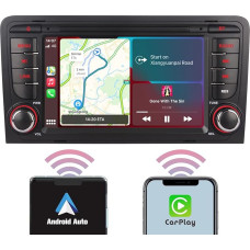 YZKONG Car Radio for Audi A3 S3 RS3 2003-2012 Compatible with Wireless CarPlay Android Car, 7 Inch Touch Screen Car Receiver AM/FM/Bluetooth/USB