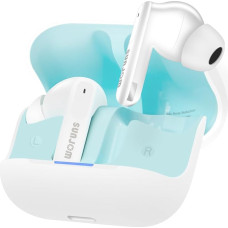 SUNJOM Bluetooth Headphones, Wireless Bluetooth 5.3 In-Ear Headphones with 6 ENC Noise Cancelling Mic ENC Noise Cancelling Wireless Earbuds 30H Deep Bass Noise Reduction Earphones (White)