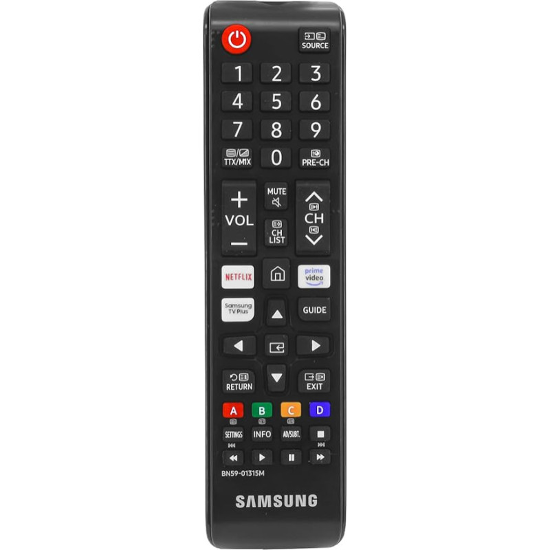 Universal Samsung Remote Control with Netflix Prime Video Samsung TV Plus for Smart 4K Neo QLED Full HD UHD HDR TV