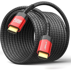 JSAUX HDMI Cable 5 Metres, 8K HDMI 2.1 Cable, High Speed Ethernet 48Gbps 8K @ 60Hz, 4K @ 120Hz, UHD HDR 10+, eARC, Dolby Vision, 3D, VRR, Compatible with PS4 Pro, PS5, 8K Gaming, TV, Blu-ray Player,