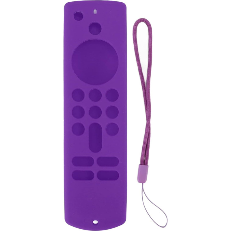 CHEOTIME Remote Control Cover, Remote Control Silicone Cover for Fire TV Stick, Non-Slip Silicone Protective Case with 3rd Generation Lanyard (Purple)