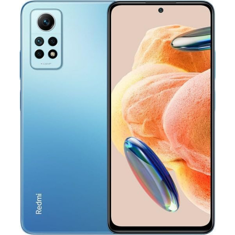 Xiaomi Redmi Note 12 Pro 4G Smartphone, 120Hz AMOLED Display, Smooth, Snapdragon 732G, 108MP, Turbo Charge 67W (8+128GB, Glacier Blue)