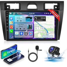 Podofo 2G & 64G, 8-Core, 9 Inch Android 13 Car Radio for Ford Fiesta Mk5 2006-2011 Wireless Carplay Android Car, DSP, RDS/FM Radio, 2 DIN Bluetooth with Touchscreen WiFi GPS Navigation + AHD Reversing