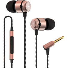 SoundMAGIC E50C Kabelgebundene Ohrhörer mit Mikrofon, In-Ear-HiFi-Kopfhörer, Gute geräuschisolierende Kopfhörer, Bequeme Passform, schwarz/Gold