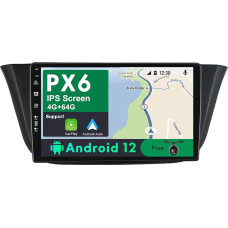 JOYX PX6 Android 12 IPS Car Radio Fits Iveco Daily VI (2014-2021) - 4G + 64G - Reversing Camera Free - 2 DIN 9 Inch - DAB Steering Wheel Control WiFi CarPlay Android Car HDMI 4K Video AHD Fast Boot