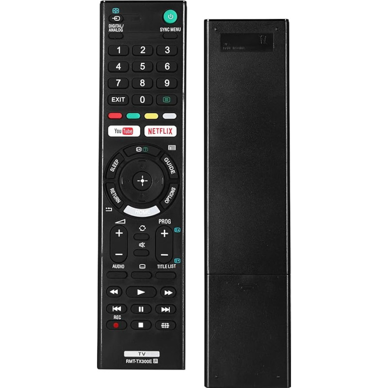 Replacement Remote Control Compatible with Sony Bravia TV with Netflix and You Tube Buttons RMT-TX300E