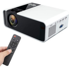 Projector, Full HD 1080P 3D Portable Home Theater Video Projectors Supports USB, HDMI, VGA, AV, TF Professional Projector for Smartphone, PC, TV Box, Laptop, (EU)