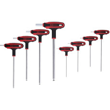 KS Tools 151.8155 ERGOTORQUEplus T formos rutulinių šešiakampių raktų rinkinys, 8 vnt.
