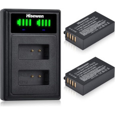 EN-EL20 EN-EL20a Battery and Charger, Hisewen 2 Pack 1220mAh Battery for Nikon Coolpix P1000, P950, 1 AW1, 1 J1, 1 J2, 1 J3, 1 S1, 1 V3, DL24-500, Coolpix A Camera