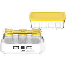 SEB jogurto gaminimo aparatas 2 su skystųjų kristalų ekranu, 2 automatinės programos, jogurtas, 8 sūrio indeliai, 1 l, įskaitant receptų knygą YG500210