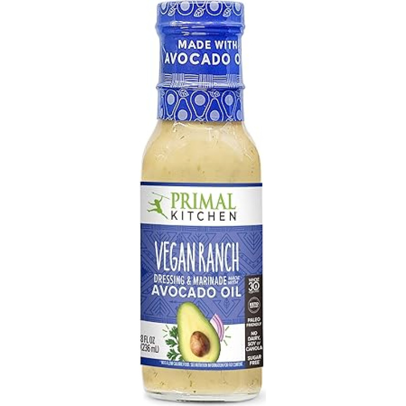 Primal Kitchen - Avokadų aliejaus padažas be glitimo ir marinatas Dream Italian