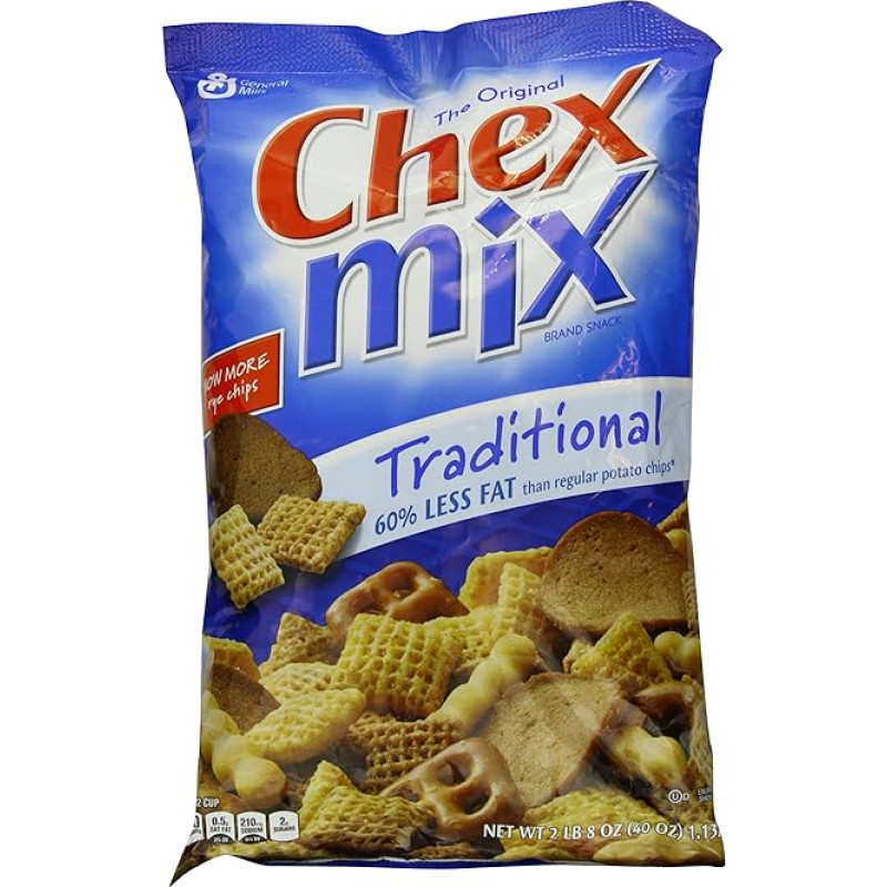 Chex Mix tradicinių užkandžių mišinys, originalus, 40 uncijų, CHEX