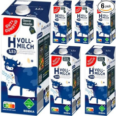 Gut & Gunstig Low Fat H Milk Our Durable Milk 3.5% Fat Durable Milk 1000 ml x 6 Pieces
