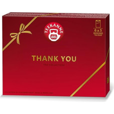 Teekanne Thank You Collection Gift Set with 6 Tea Types (+ Gift from Dekond) 56.25g