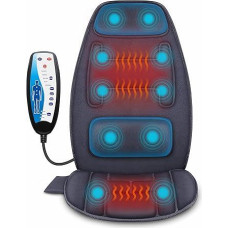 Snailax Massage Seat Cover with Heat, 10 Vibration Motors, Massage Pad with Vibration for Relaxation, Seat Cushion for Back and Neck, Back Massager for Home, Office, Gifts