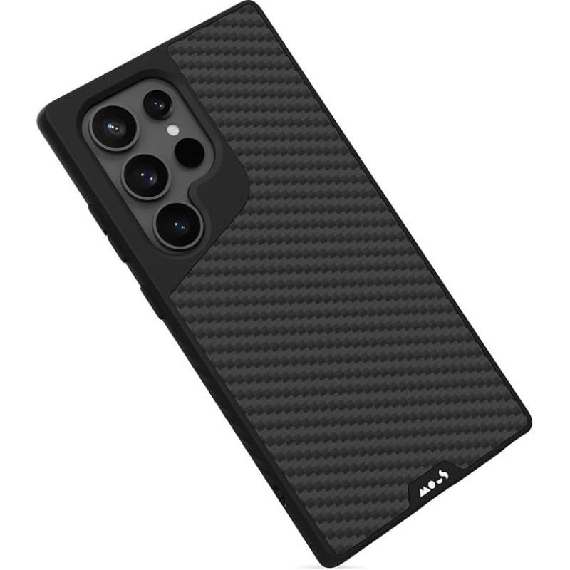 Mous - Case for Samsung Galaxy S24 Ultra - Carbon Fibre - Limitless 5.0 - Mobile Phone Case S24 Ultra MagSafe Compatible Case - Protective Case