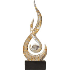 Šiuolaikinis abstraktus menas Stalo dekoracijos dervos aukso statulėlė Šiuolaikiniai balti ornamentai gyvenamajam kambariui Puiki dovanų idėja Namų dekoras 5 x 2,5 x 10,5 colio Kolekcionuojami daiktai