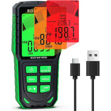 RDINSCOS EMF matuokliai Įkraunamas skaitmeninis elektromagnetinių laukų radiacijos matuoklis Rankinis radiacijos detektorius EF, MF, RF, WiFi, mikrobangų krosnelės RF matuoklis