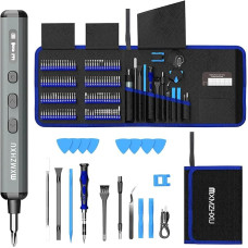 Mini 144 in 1 Electric Screwdriver Kit, 5 Torque Settings 0.12-0.35 N·m, 120 S2 Steel Magnetic Bits, 5/32 Inch Hexagon, 4 LEDs, Suitable for Repair for iPhone, Laptop, Glasses, Watches etc