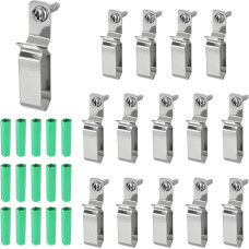 15 Stück Lichterketten-Aufhänger-Haken, LED-Lichtstreifenhalter für 8 x 20 mm breite Streifen, Edelstahl-Kordel-Organizer zum Aufhängen von Weihnachtslicht-Wand-Kabel-Lichterketten