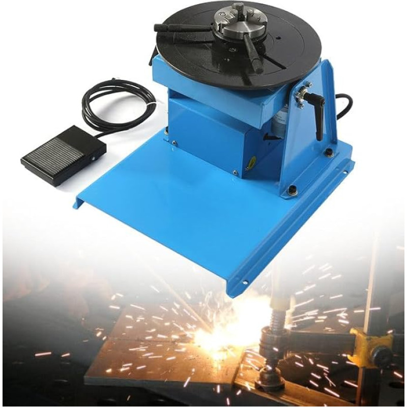 YQCXG Drehbarer Schweißpositionierungsdrehtisch, Schweißpositionierungsdrehtisch 0-90 ° Schweißerpositionierungsdrehtischmaschine, Scheibengeschwindigkeit 2-16 (U/min), 220 V