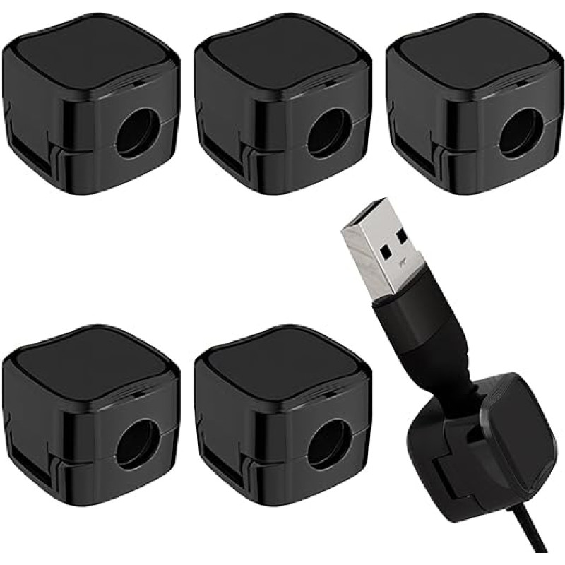 6 vnt. magnetinių kabelių spaustukų, kabelių spaustukai po stalu kabelių valdymui, įkrovimo laidas, magnetinis kabelių organizatorius, kabelių laikiklis namams, biurui, stalui, automobiliui, sienai (juodas)