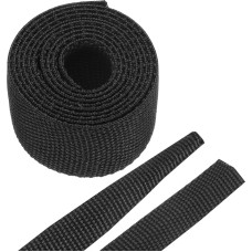 išteklių žemėlapis Geflochtene Kabelhülsen, wärmeschrumpfbarer Stoffschlauch, 1,6 cm, 0,9 m, schwarz, 2:1 Verhältnis, Schrumpfschlauch, Kabelschutz für Kabelbaumkabel, Netzwerkkabelschutz, Kabelmanagement