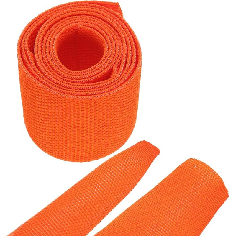 sourcing map Geflochtene Kabelhülsen, wärmeschrumpfbarer Stoffschlauch, 2,5 cm, 0,9 m, Orange, 2:1 Verhältnis, Schrumpfschlauch, Kabelschutz für Kabelbaumkabel, Netzwerkkabelschutz, Kabelmanagement
