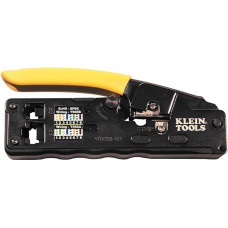 Professional Ratcheting Wire Crimper, Compact Modular Crimper CAT6, CAT5e, CAT3, more Klein Tools VDV226-107