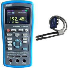 Präzisions-LCR-Messgerät, ET431 Handheld Digital Bridge Hochpräzises Induktivitäts-Kapazitäts-Widerstandsmessgerät LCR-Farbbildschirm Multifunktions-DCR-Funktion Labor-LCR-Ausrüstung(With SMD clips)