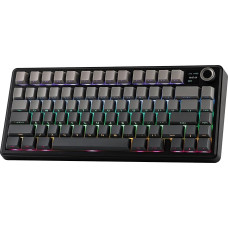 EPOMAKER X Aula F75 MAX Mechanical Gaming Keyboard 75% with TFT Screen and Rotary, Gasket Hot-Swap Gaming Keyboard Wireless for PC/Mac/Linux, QWERTY US Layout (Black, Reaper Switch)