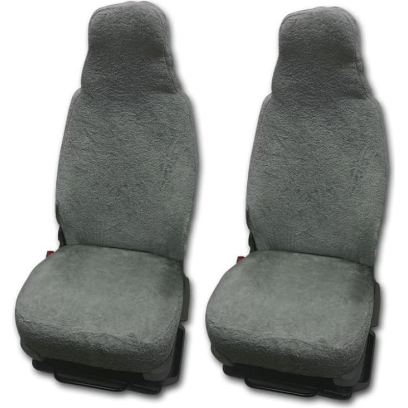 RAU - Universalūs sėdynių užvalkalai pilotų sėdynėms ir nameliams ant ratų - 2 vnt. - 100 % frotinis audinys - g rau